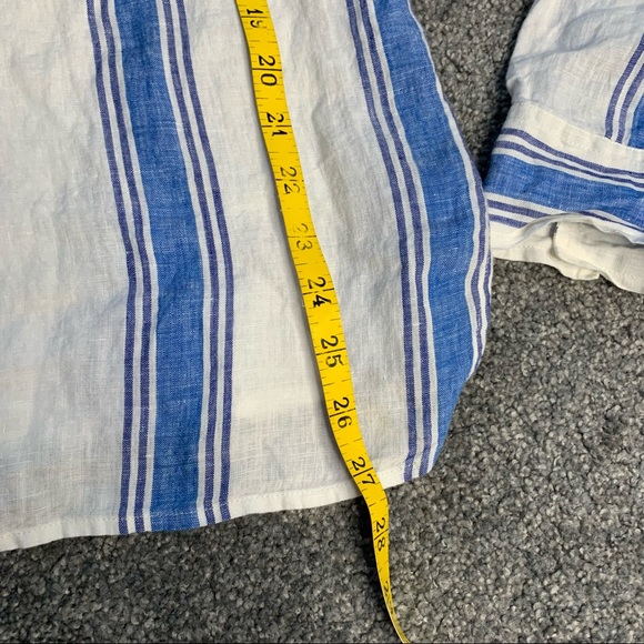 J. Crew stripe linen long sleeve shirt - Picture 9 of 10